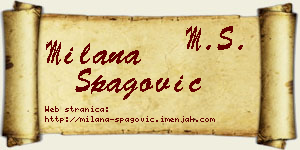 Milana Špagović vizit kartica